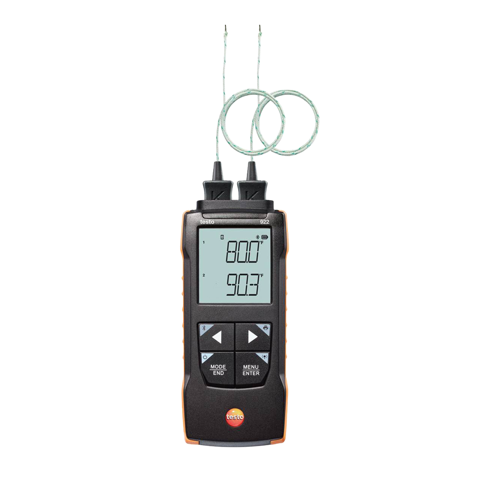 2채널 열전대 온도계 testo922